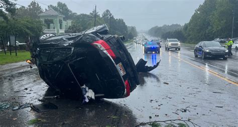 Video: Car flipped by weak tornado in South Carolina, police say